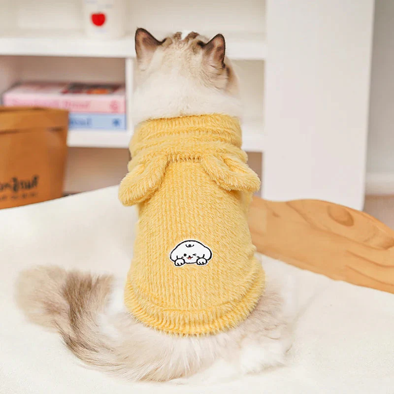 Cartoon Fleece Pet Hoodie - Image 2