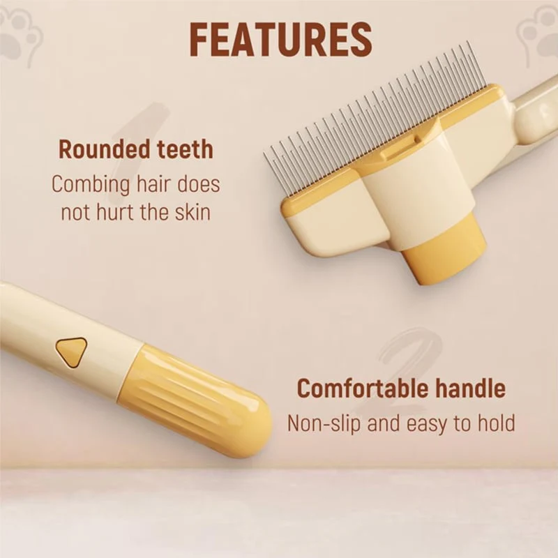 🔥Self-cleaning Pet Flea Comb Grooming Brush - Image 7