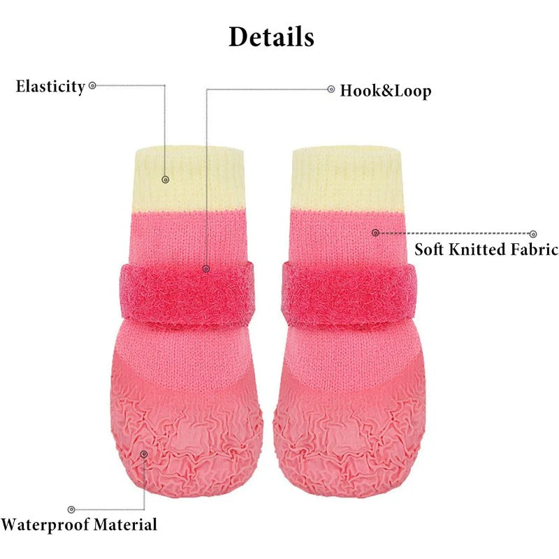 Waterproof Knit Dog Booties - Image 4